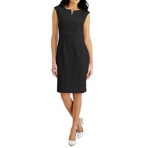 Kasper Dress Black 14 Stretch Polyester Career Church Sleeveless